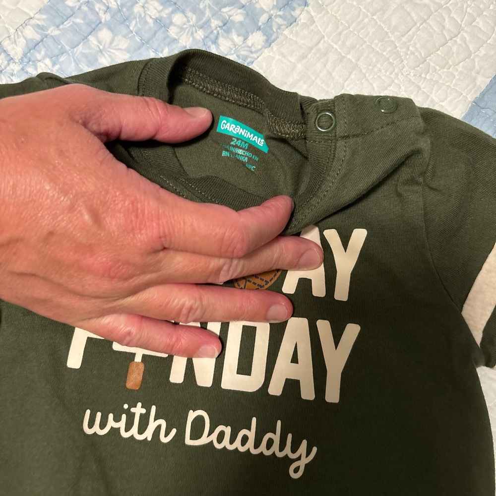 24 Month Football with Dad Bodysuit - Picture 2 of 2